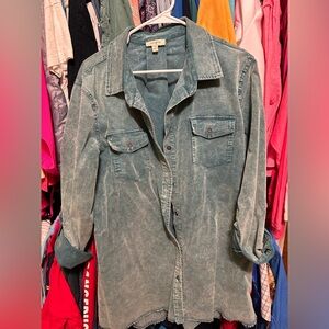 Umgee- sexy corduroy shirt dress - like new - excellent condition